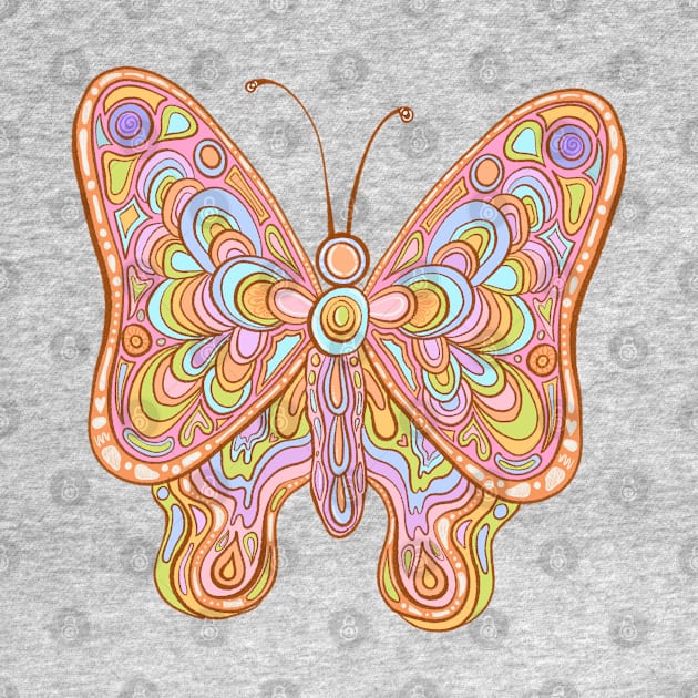 Rainbow vintage butterfly by Deardarling